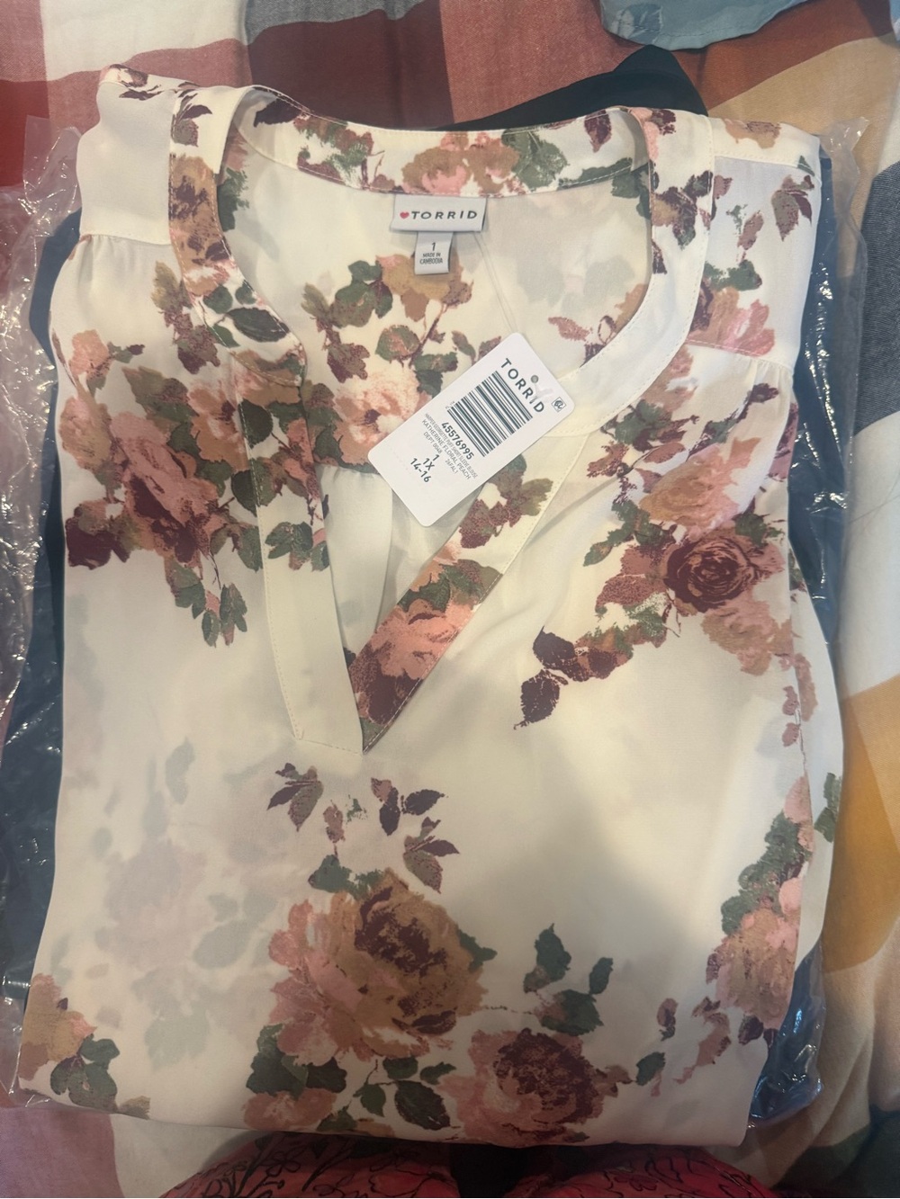 7 Torrid Sz. 1 Harper Blouses. New with tags/ or in pkg w/ tags.